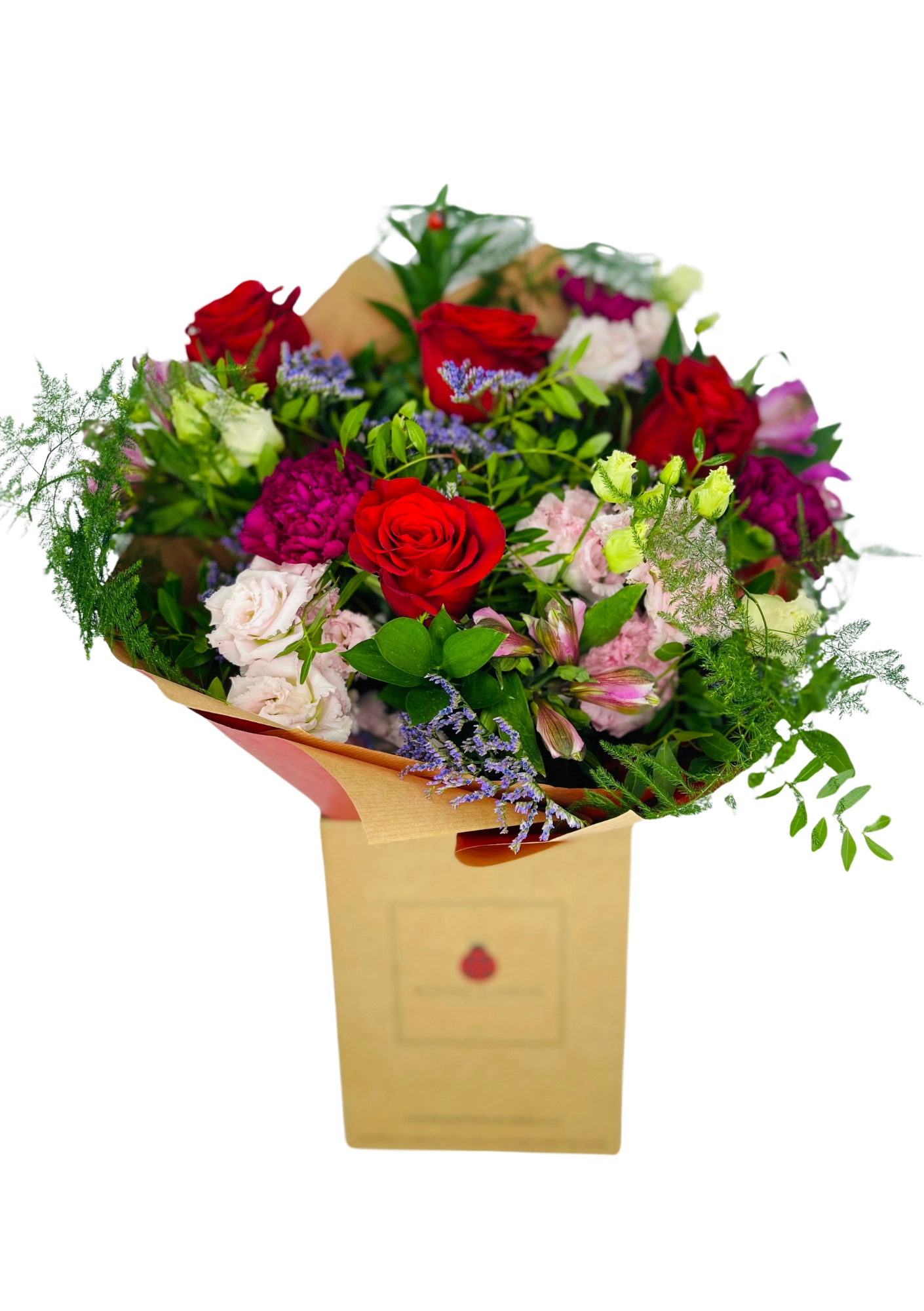 Valentines mixed red and pink bouquet &pound;90